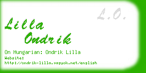 lilla ondrik business card